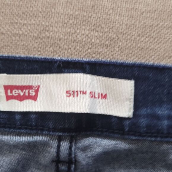 LEVI'S Unisex 511 Slim Stretch Left Side Zip Pocket Denim Blue Jeans W 29 L 29 - Picture 6 of 12